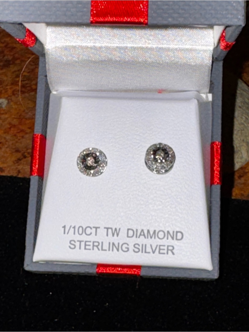 Macy's Sterling Silver Round Halo Diamond Stud Earrings — Silver - Picture 5 of 6